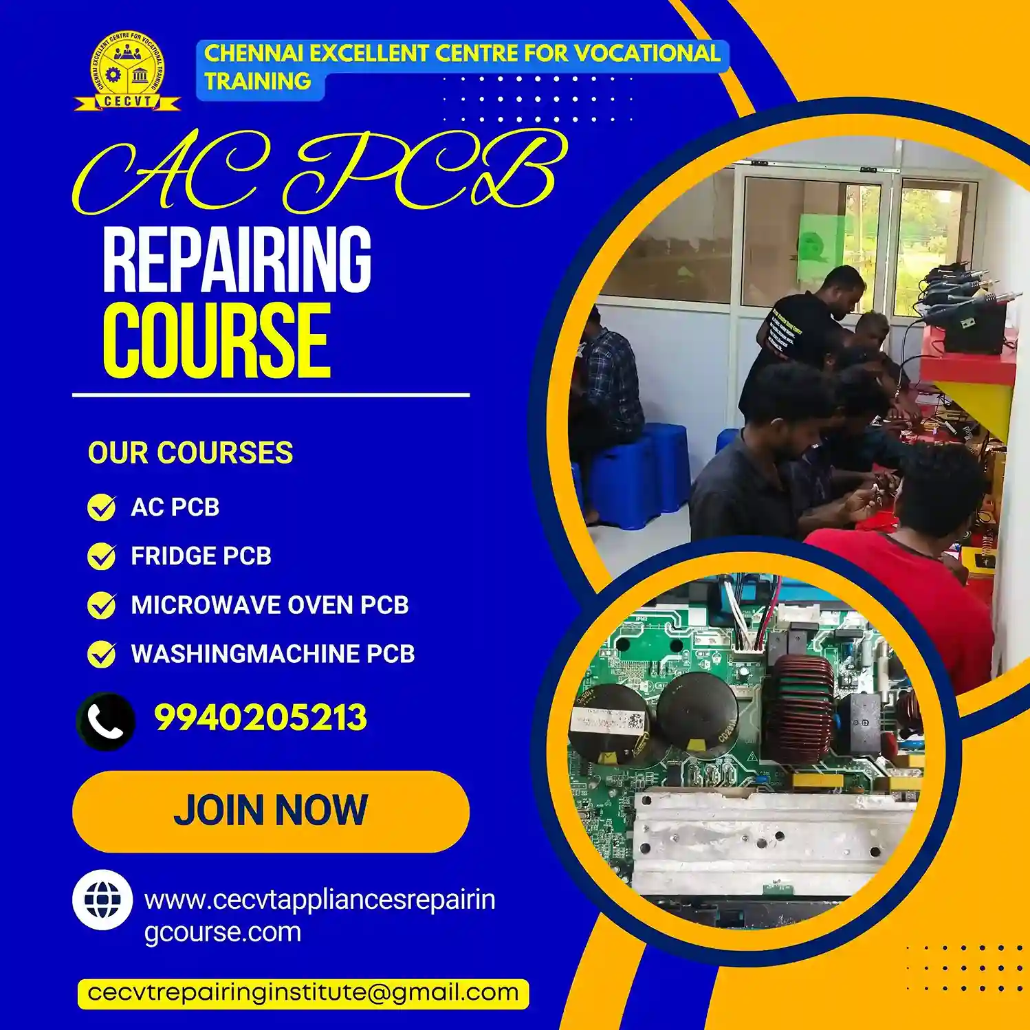AC PCB Repairing Course in Khairthal–Tijara, Rajasthan