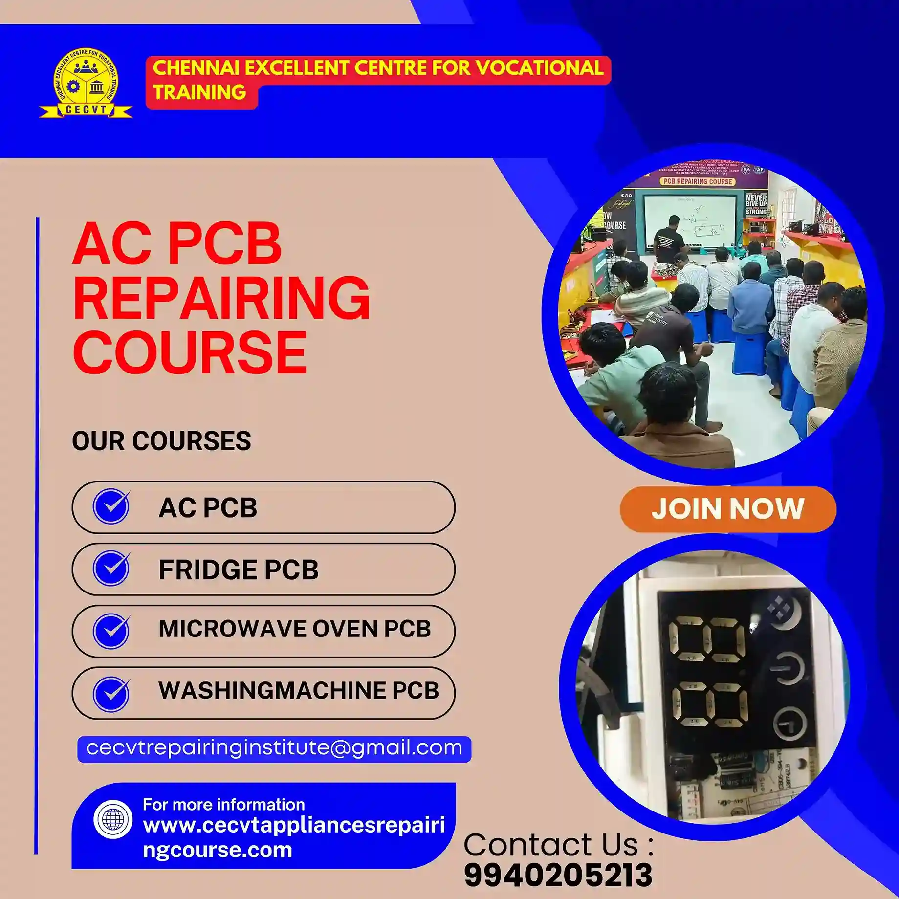AC PCB Repairing Course in Kota, Rajasthan