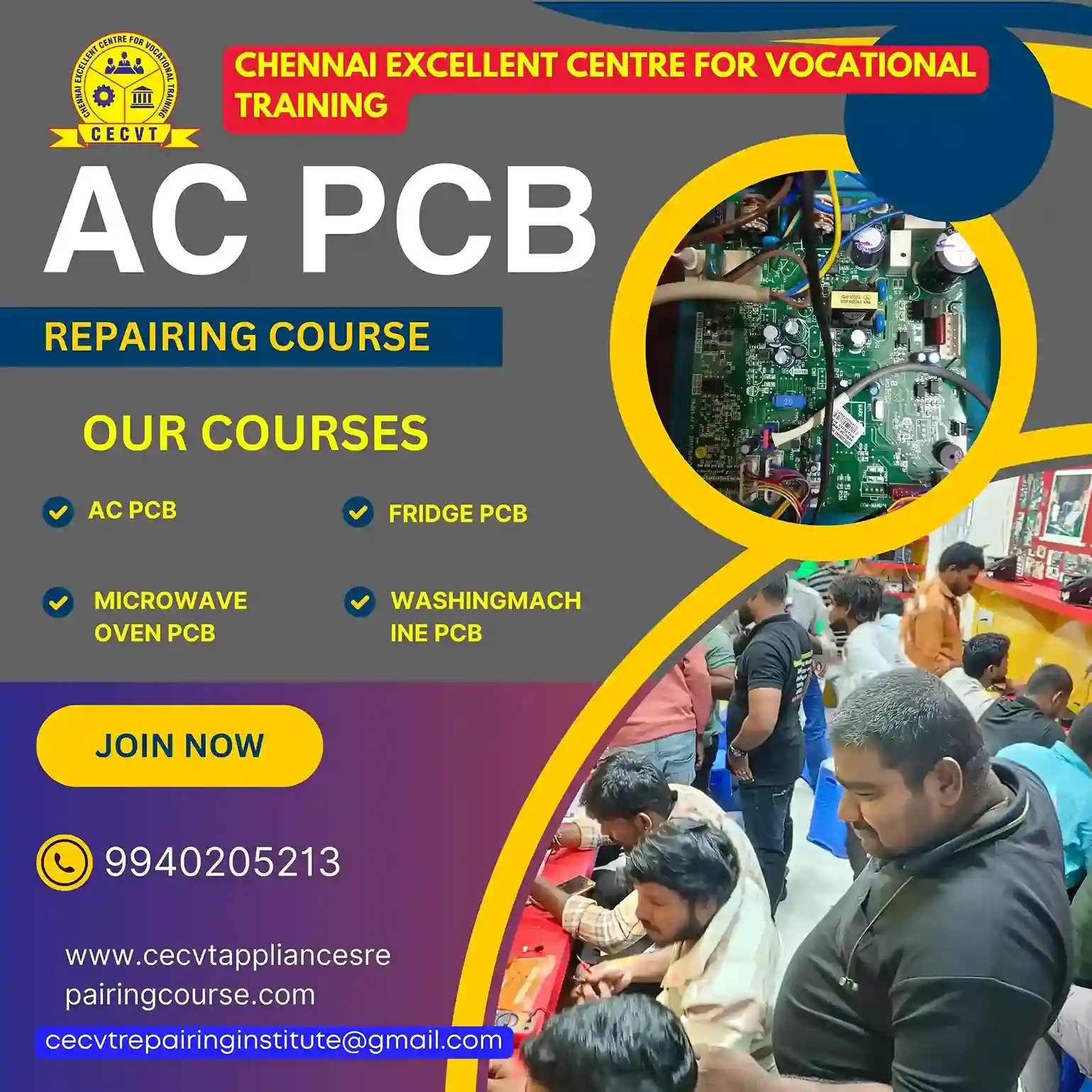 AC PCB Repairing Course in Neem Ka Thana, Rajasthan