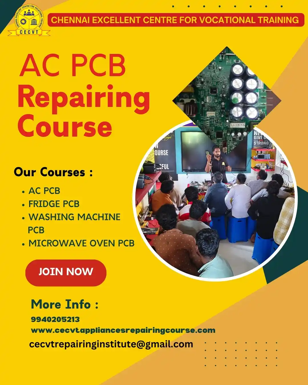 AC PCB Board Mechanic Course in Boudh Odisha