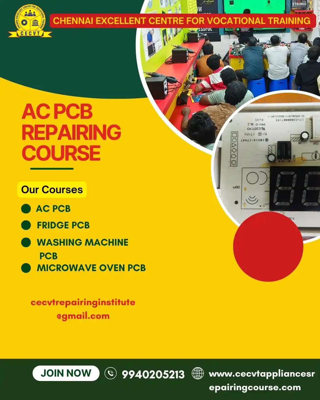 AC PCB Board Mechanic Course in Deogarh Odisha