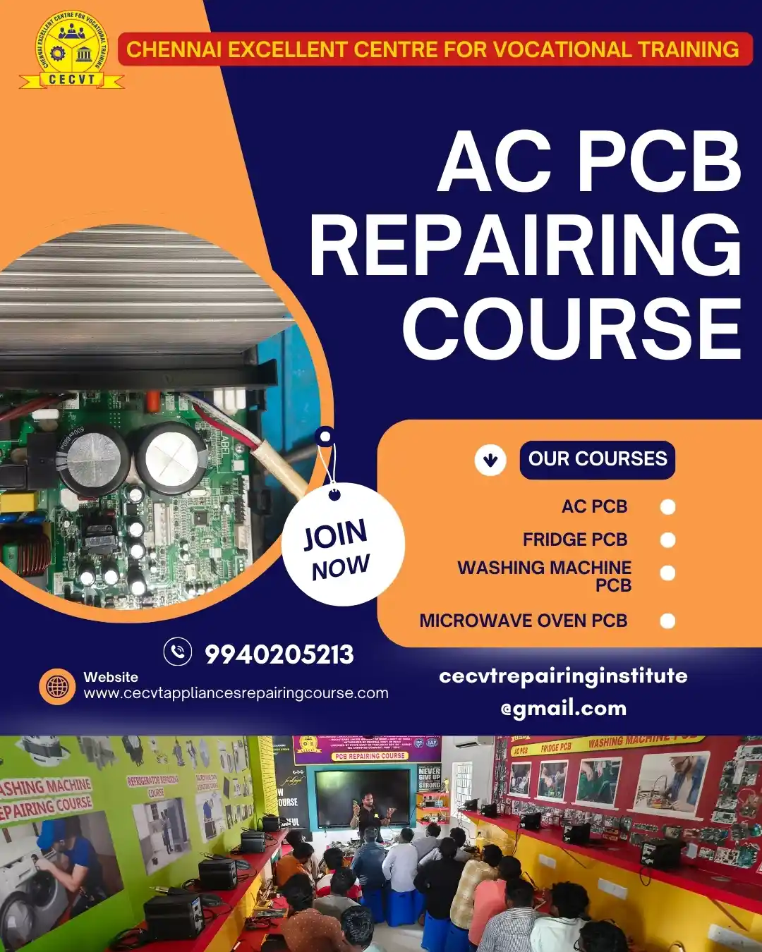 AC PCB Board Mechanic Course in Deogarh Odisha