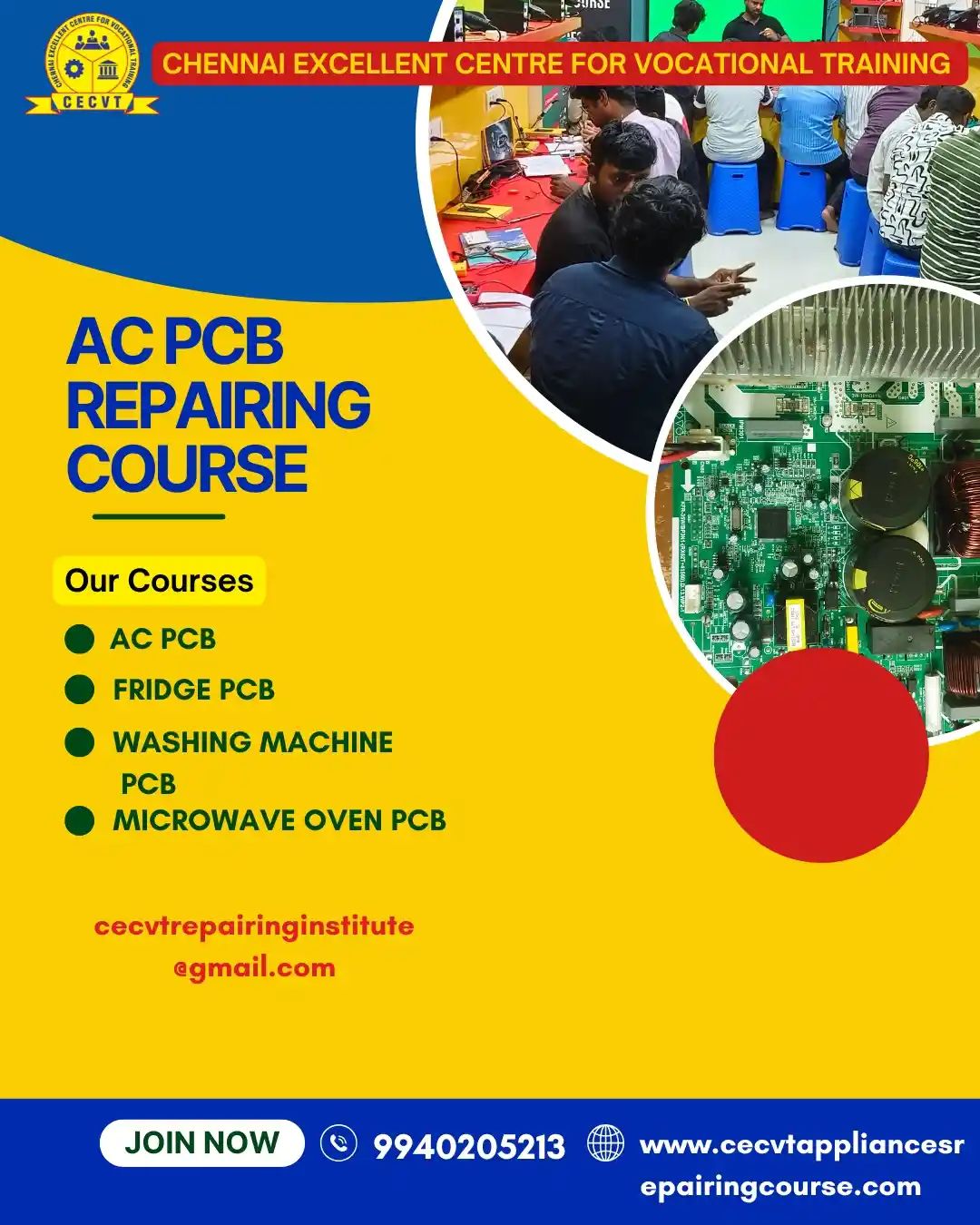 AC PCB Board Mechanic Course in Deogarh Odisha