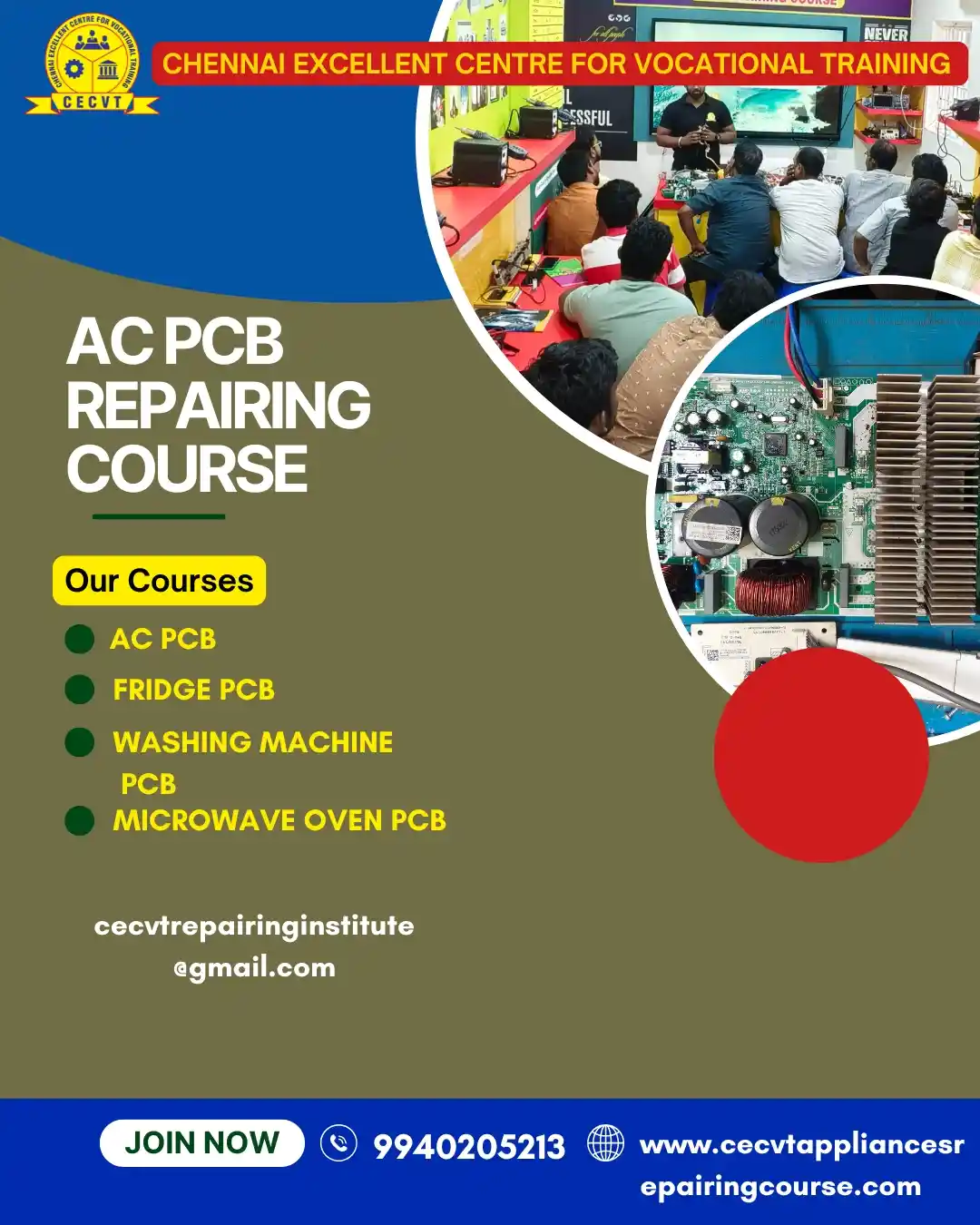 AC PCB Board Mechanic Course in Deogarh Odisha
