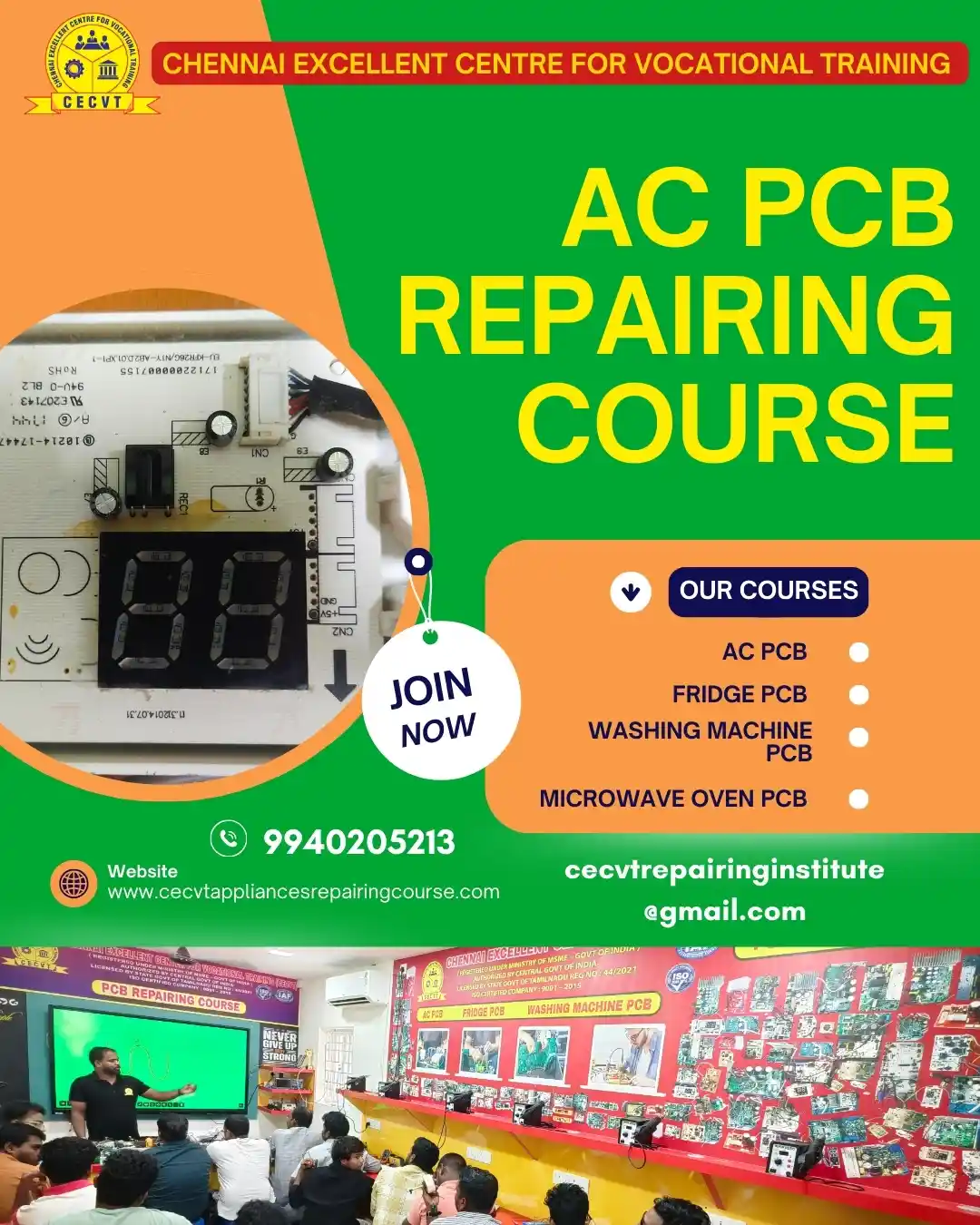 AC PCB Board Mechanic Course in Deogarh Odisha