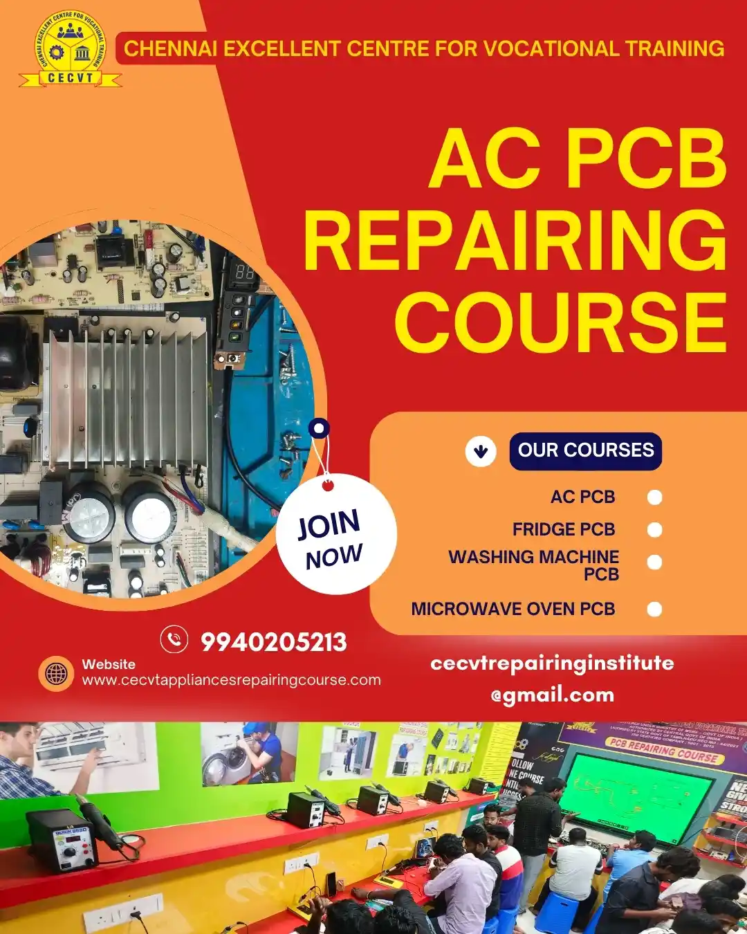 AC PCB Board Mechanic Course in Deogarh Odisha