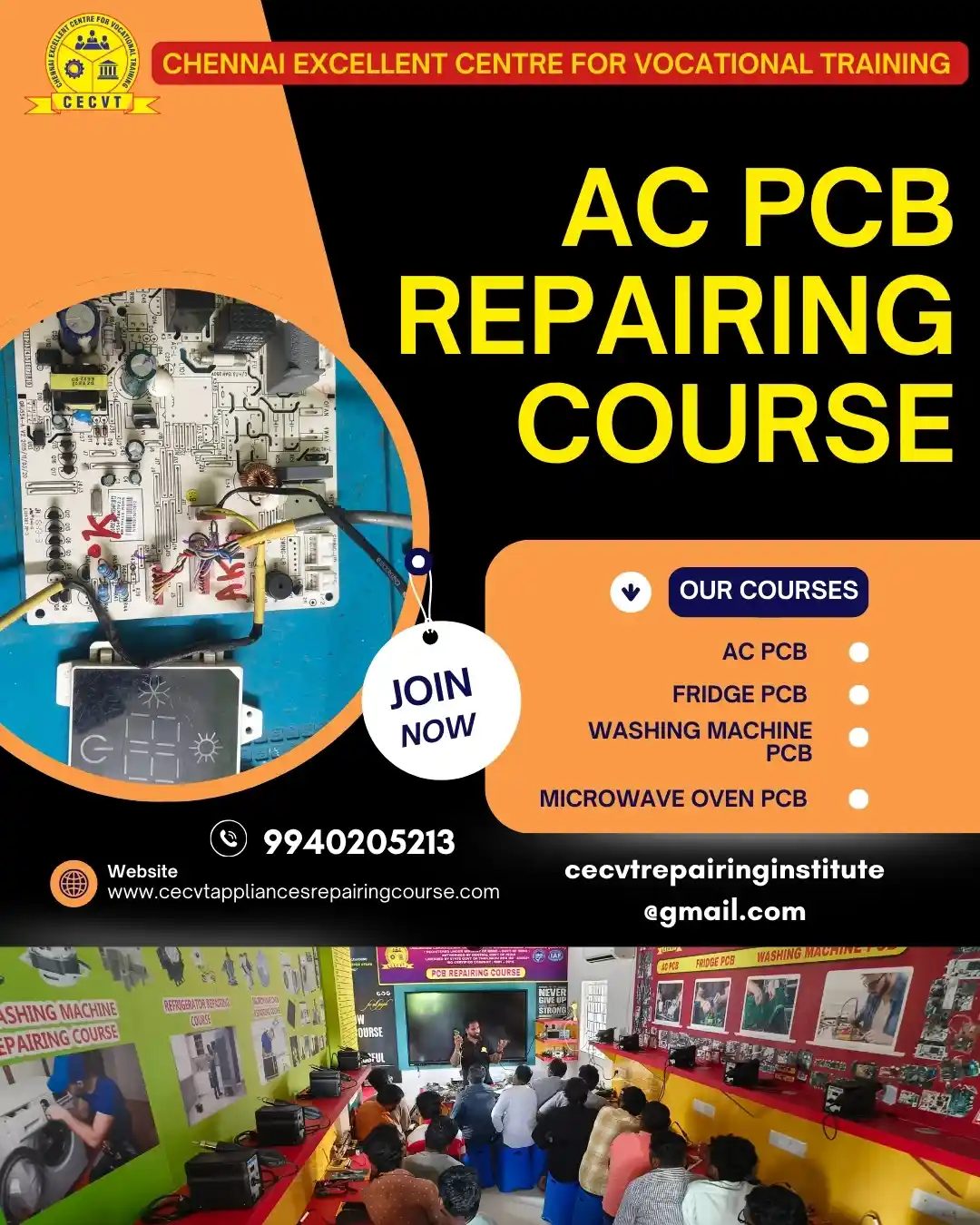AC PCB Board Mechanic Course in Dhenkanal Odisha