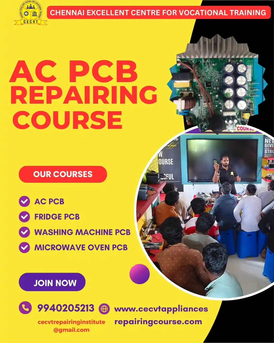 AC PCB Board Mechanic Course in Kolasib Mizoram