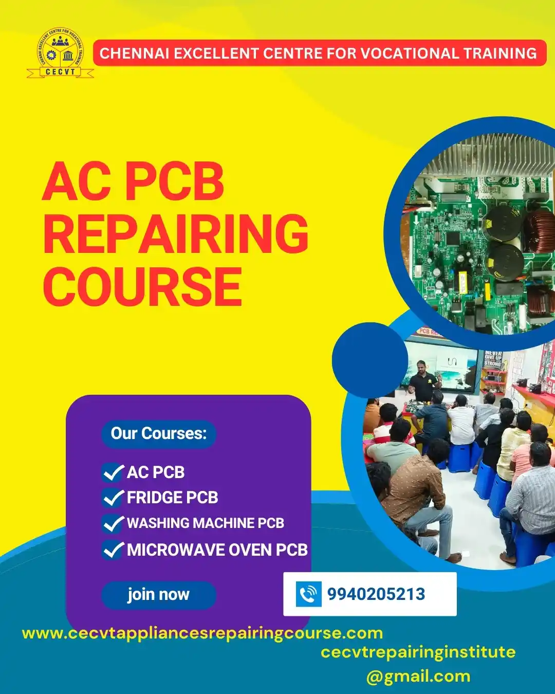 AC PCB Board Mechanic Course in Rajasthan