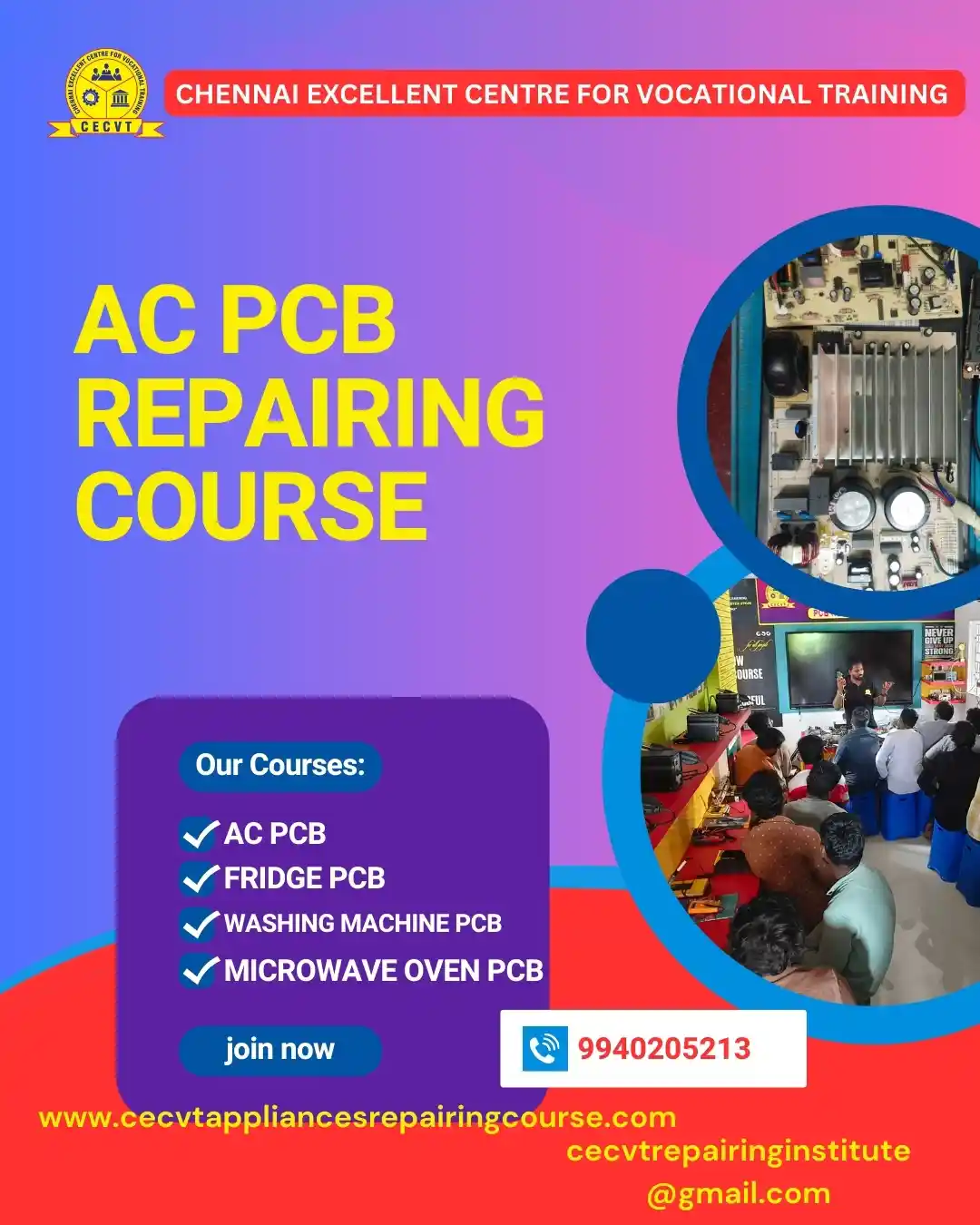 AC PCB Board Mechanic Course in Rajasthan