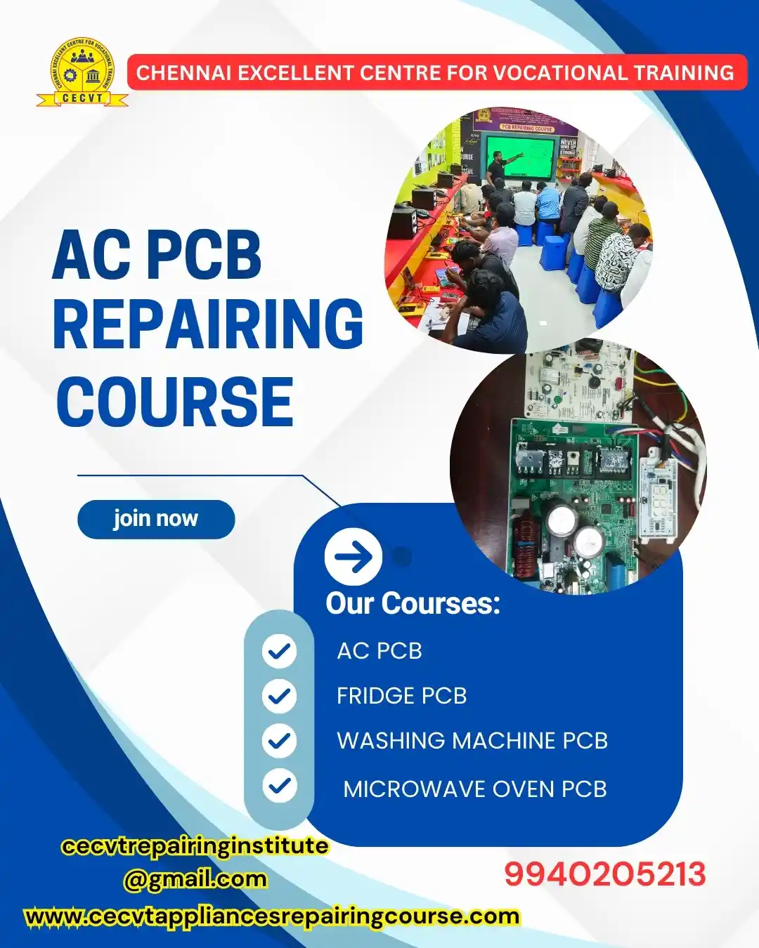 AC PCB Board Mechanic Course in Rajasthan