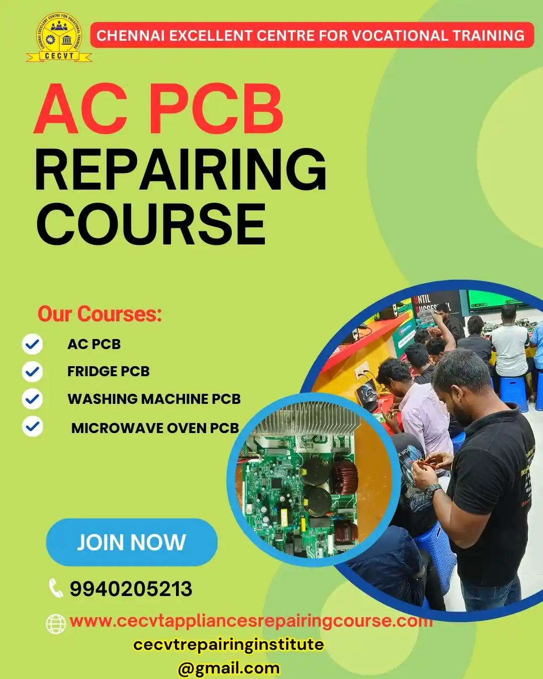 AC PCB Board Mechanic Course in Tamil Nadu