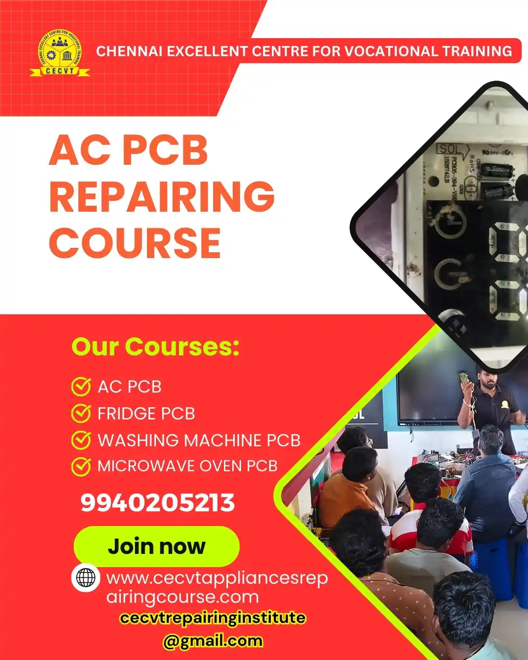 AC PCB Board Mechanic Course in Balasore  Odisha