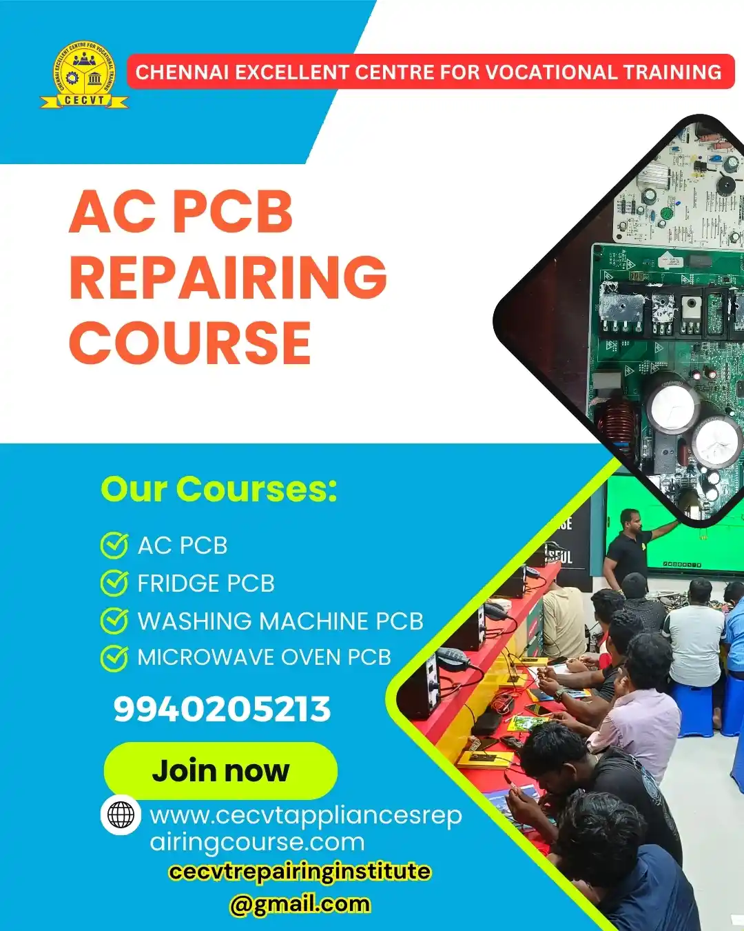 AC PCB Board Mechanic Course in Balasore  Odisha