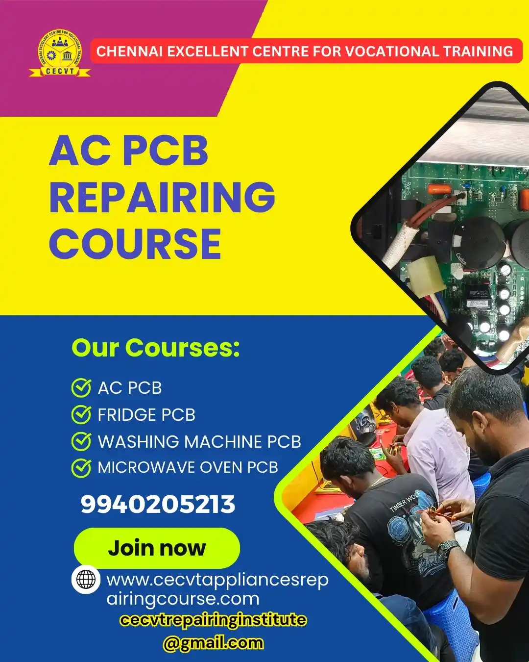 AC PCB Board Mechanic Course in Balasore  Odisha