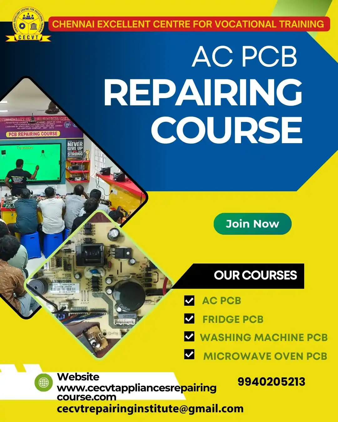 AC PCB Board Mechanic Course in Gonda Uttar Pradesh
