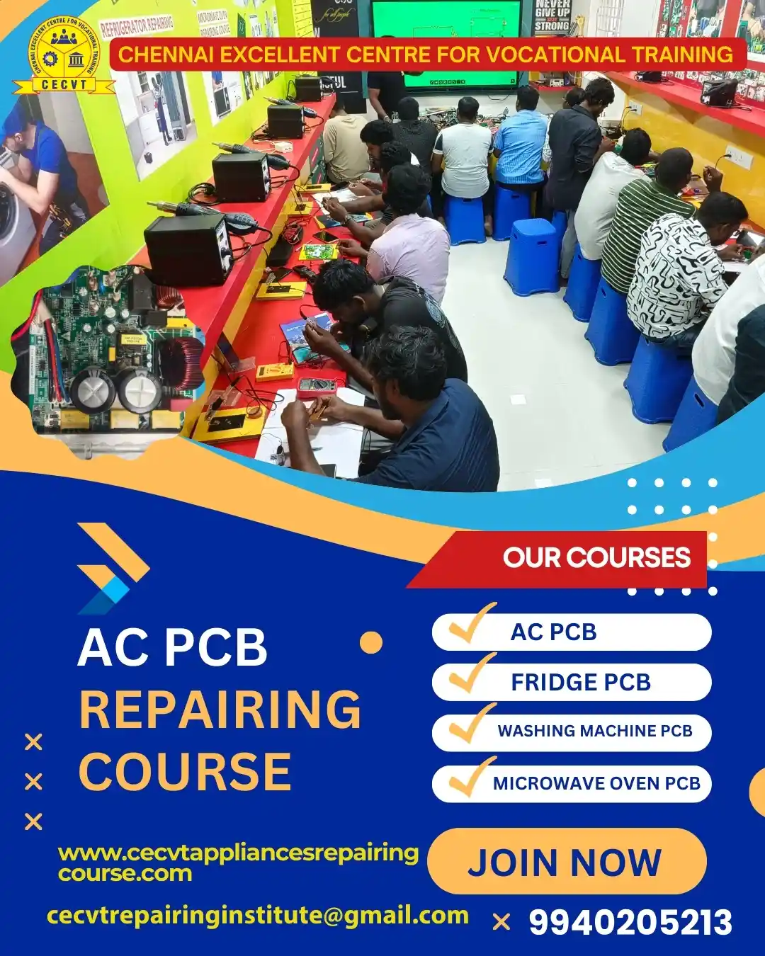 AC PCB Board Mechanic Course in Gonda Uttar Pradesh