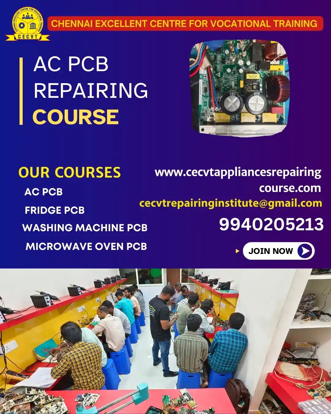 AC PCB Board Mechanic Course in Hooghly West Bengal