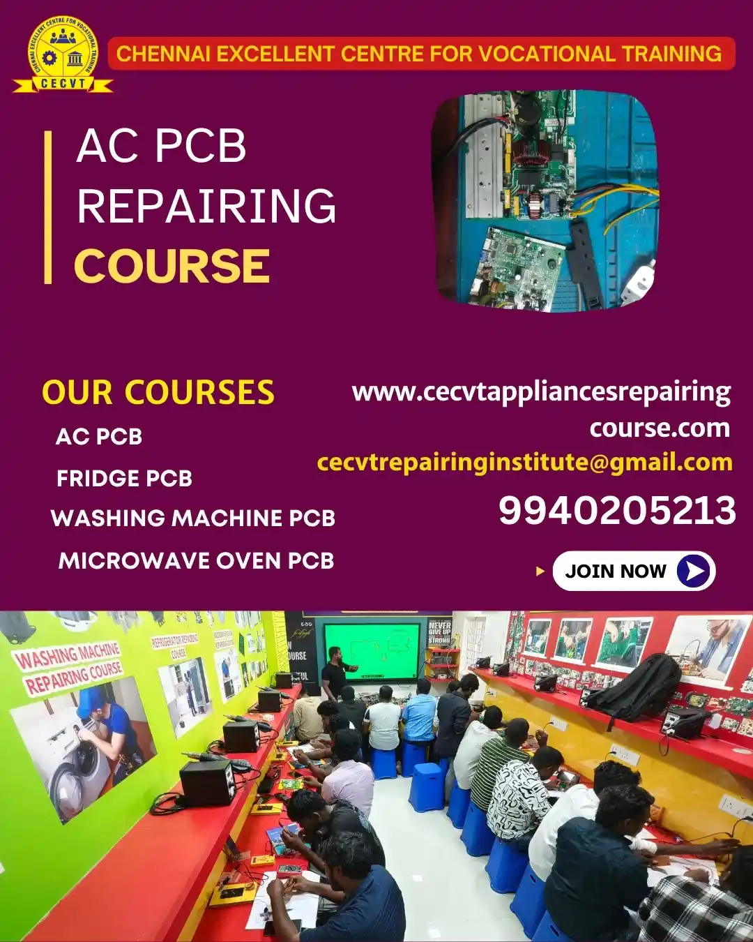 AC PCB Board Mechanic Course in Hooghly West Bengal