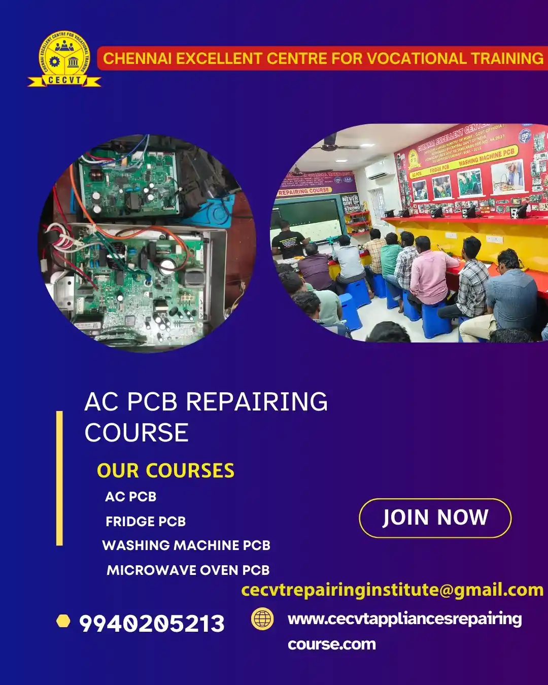 AC PCB Board Mechanic Course in Howrah West Bengal