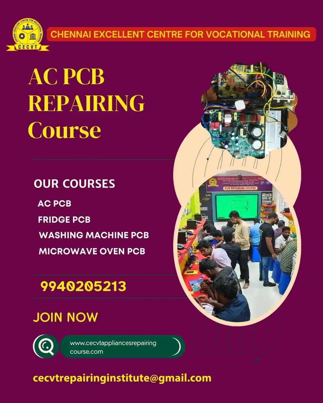 AC PCB Board Mechanic Course in Jalpaiguri West Bengal