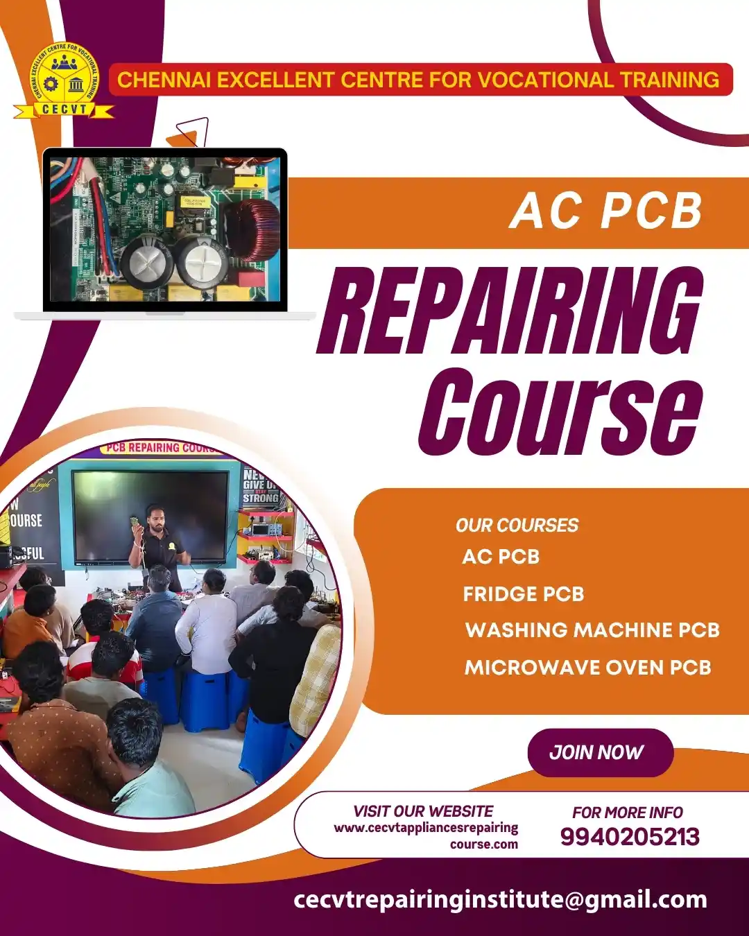 AC PCB Board Mechanic Course in Jalpaiguri West Bengal