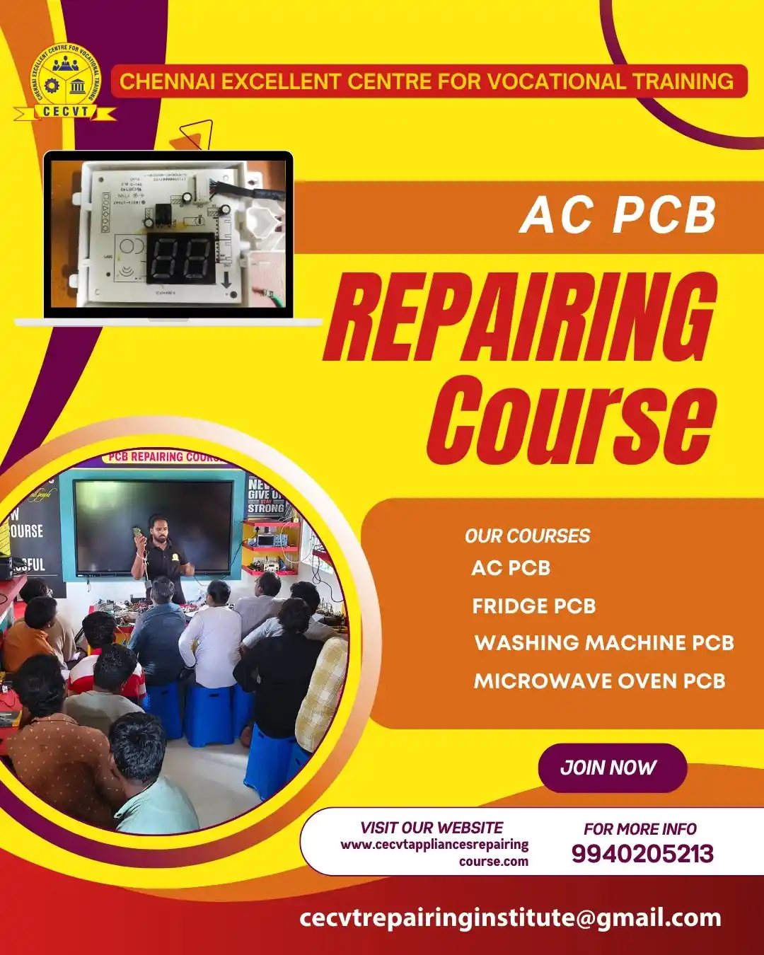 AC PCB Board Mechanic Course in Jalpaiguri West Bengal