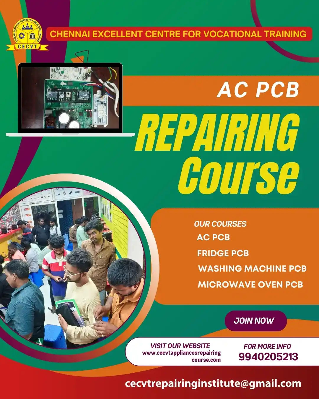 AC PCB Board Mechanic Course in Jhargram West Bengal