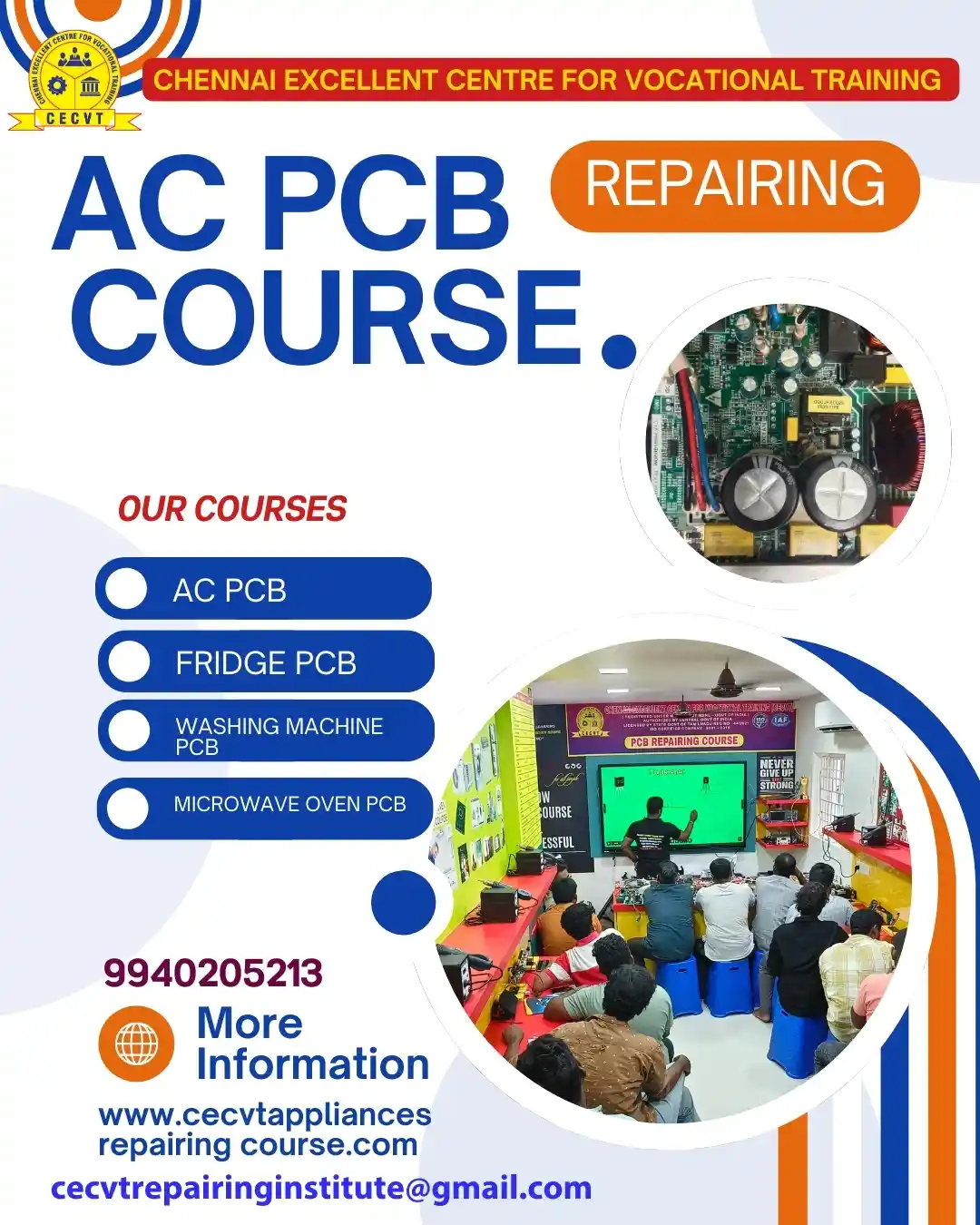 AC PCB Board Mechanic Course in Jhargram West Bengal