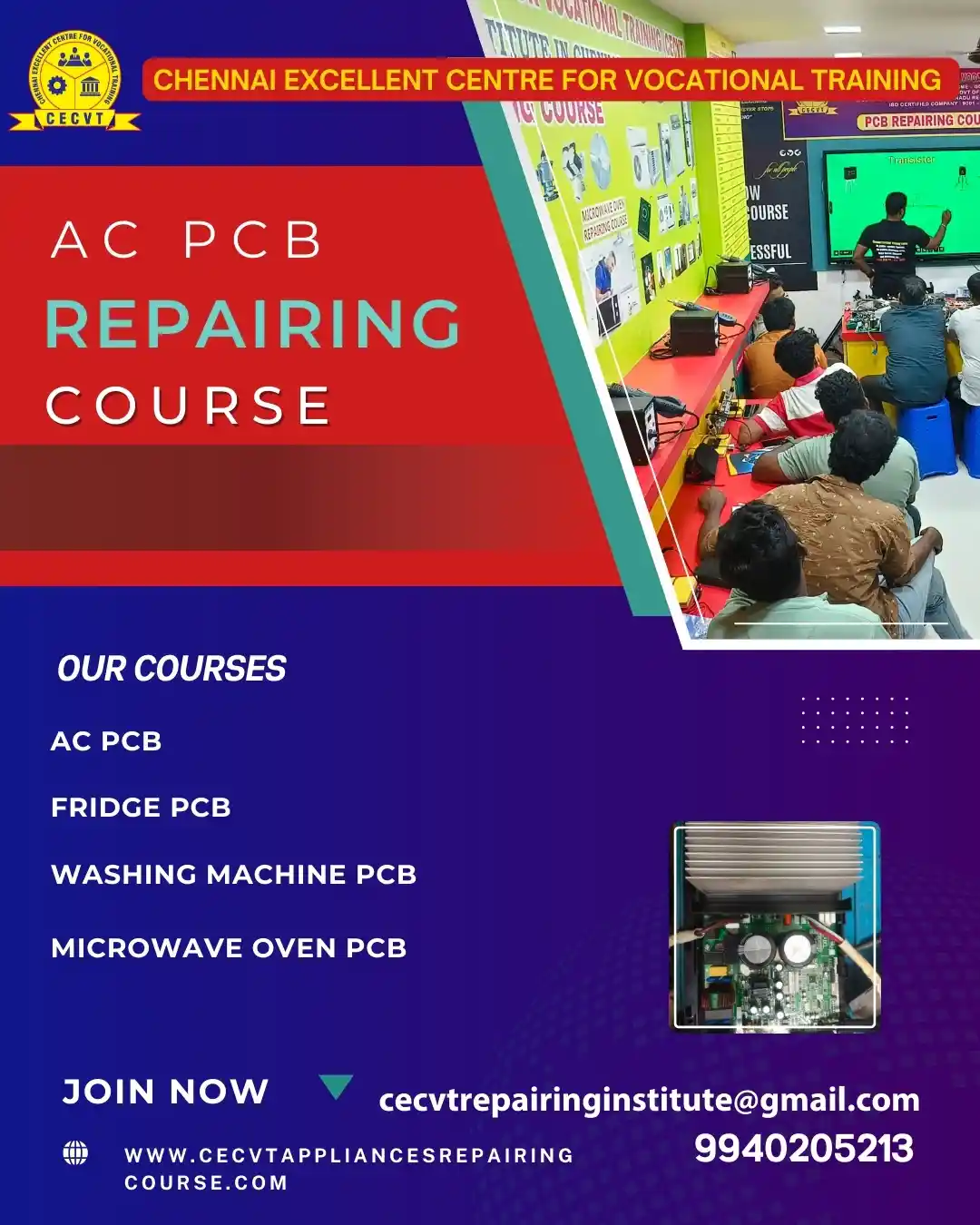 AC PCB Board Mechanic Course in Kolkata West Bengal