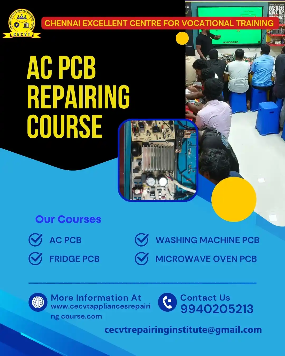 AC PCB Board Mechanic Course in Murshidabad West Bengal