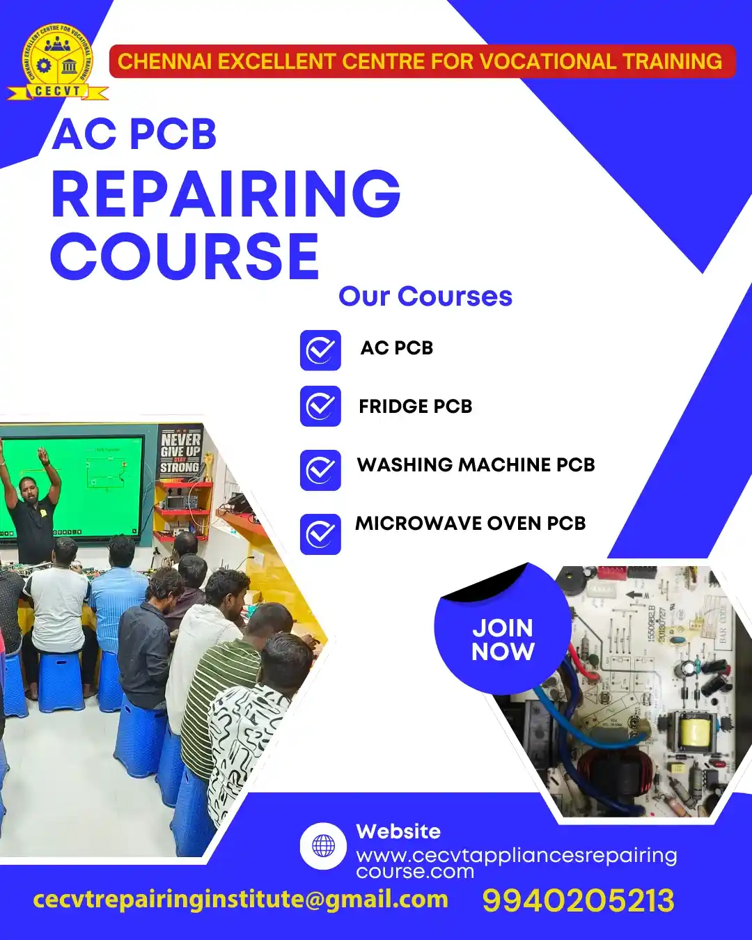 AC PCB Board Mechanic Course in Murshidabad West Bengal
