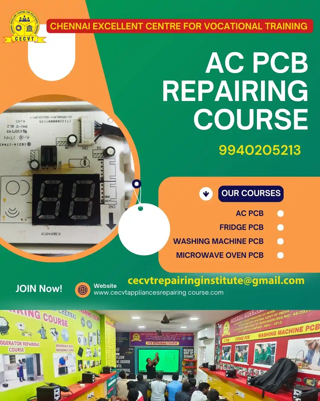 AC PCB Board Mechanic Course in North 24 Parganas West Bengal