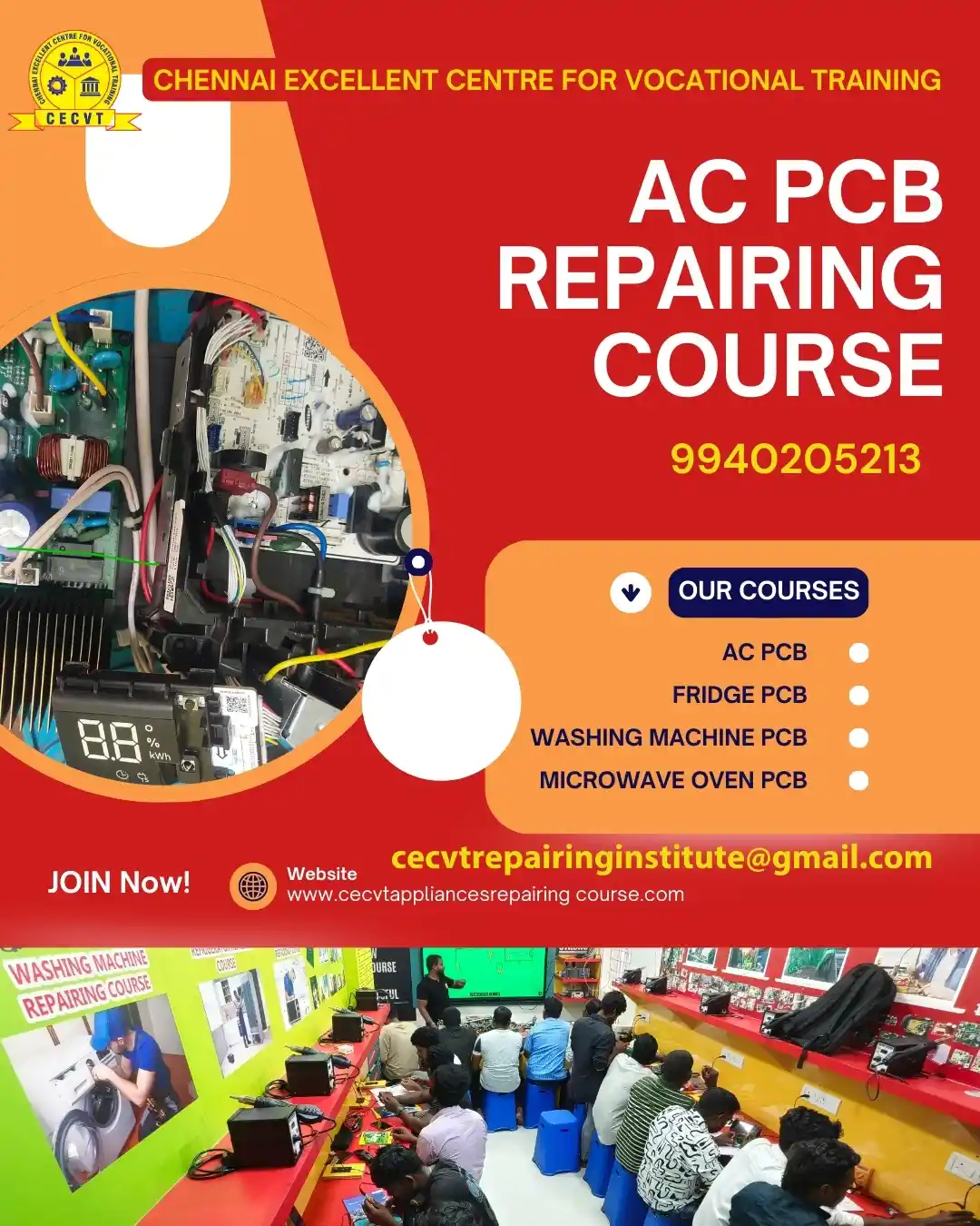 AC PCB Board Mechanic Course in North 24 Parganas West Bengal