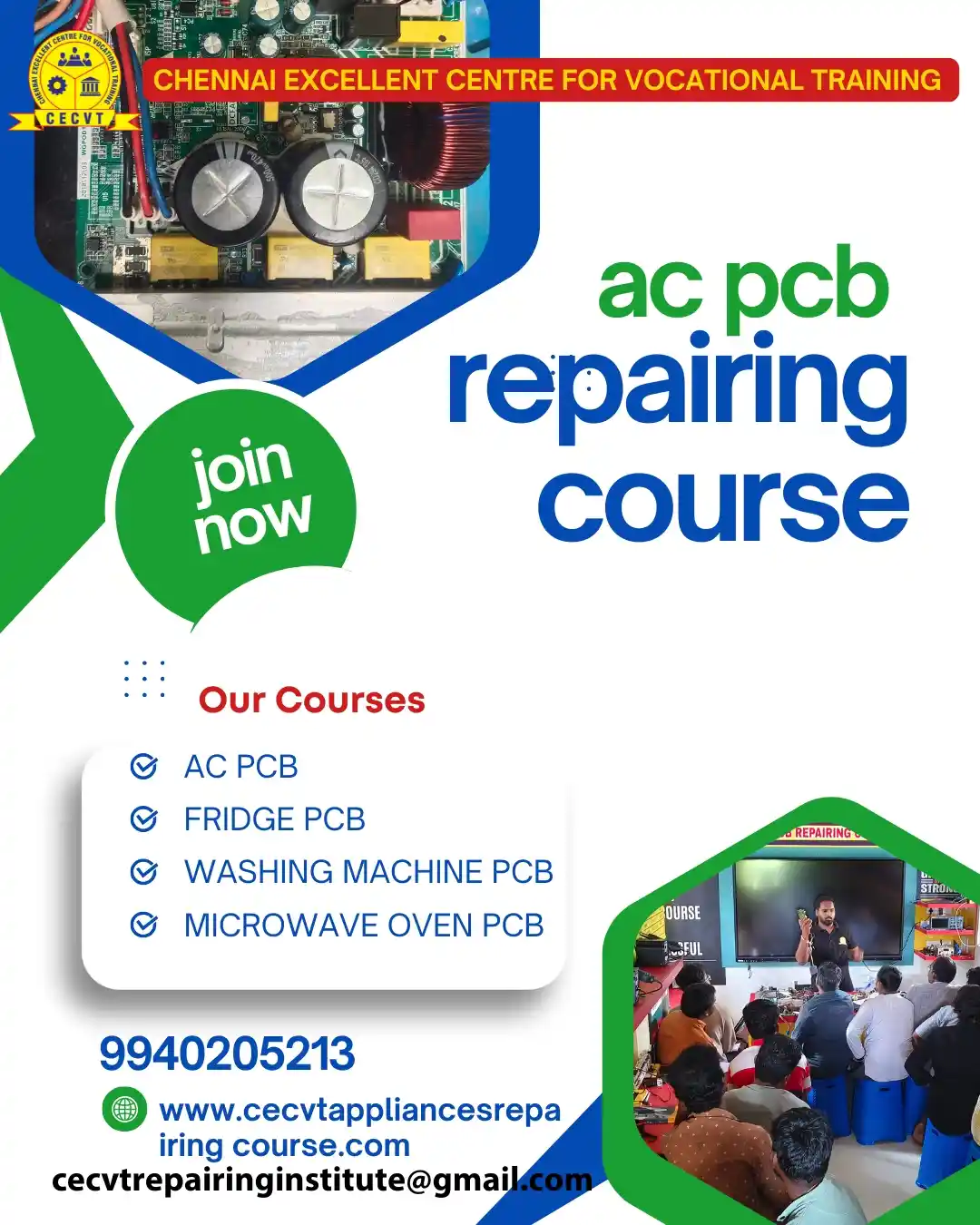 AC PCB Board Mechanic Course in North 24 Parganas West Bengal