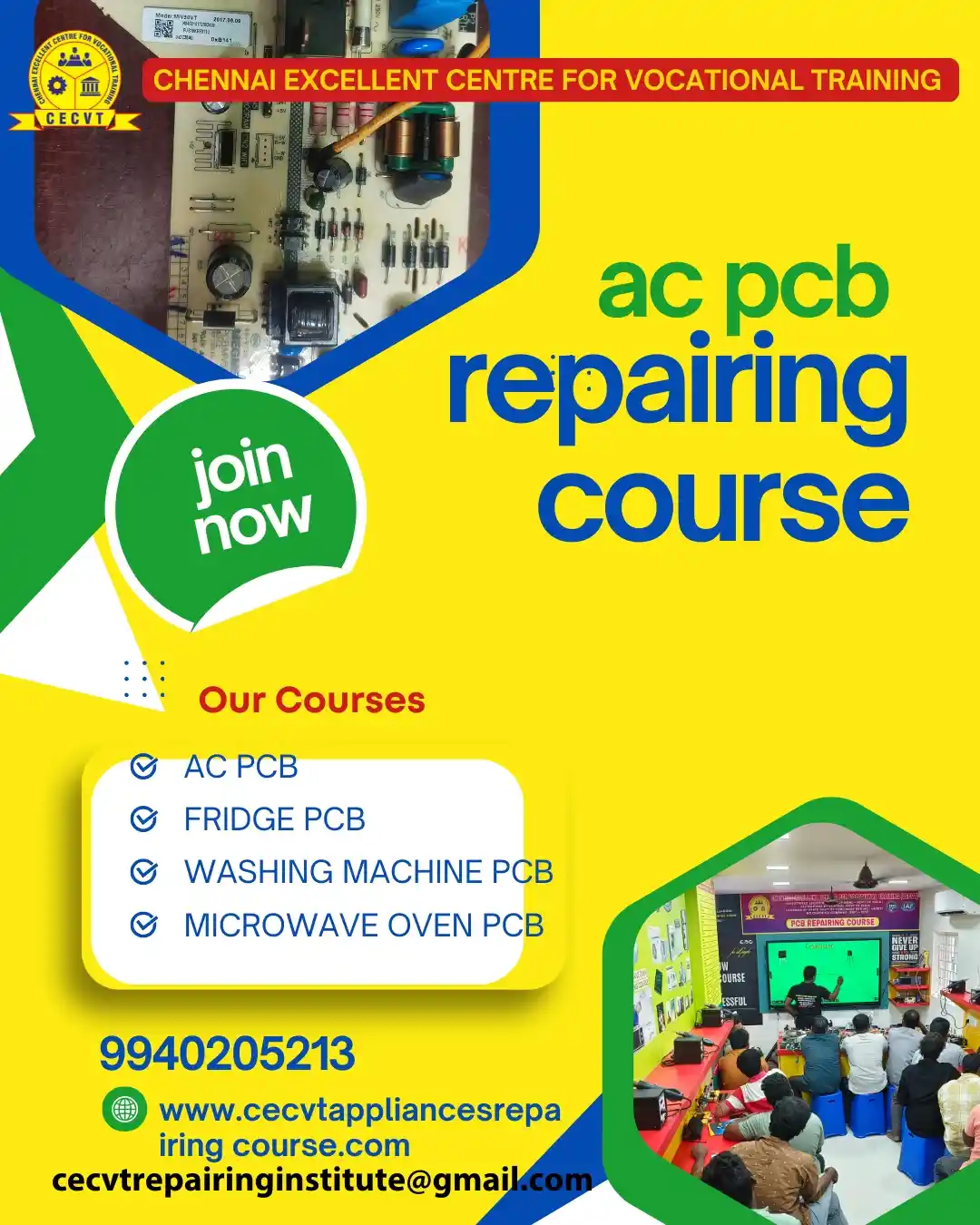 AC PCB Board Mechanic Course in North 24 Parganas West Bengal