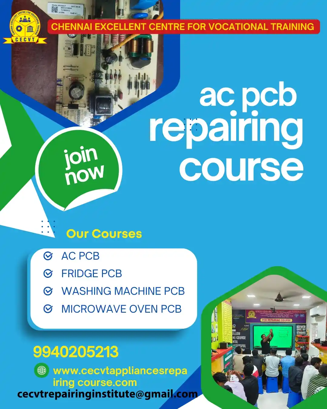 AC PCB Board Mechanic Course in North 24 Parganas West Bengal