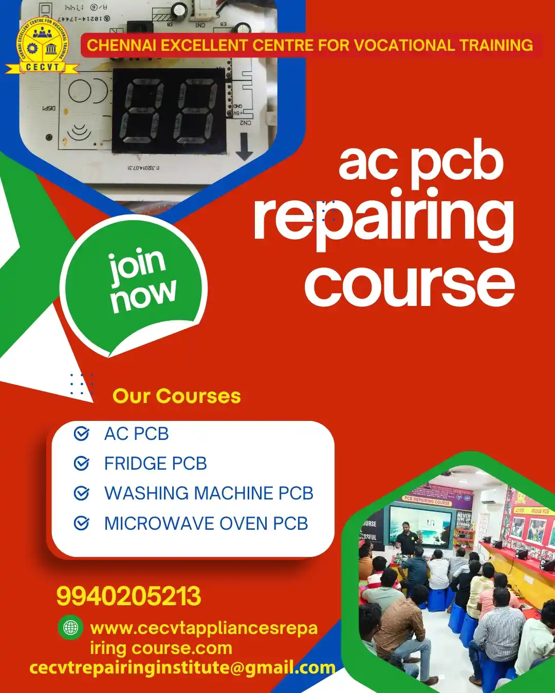 AC PCB Board Mechanic Course in North 24 Parganas West Bengal