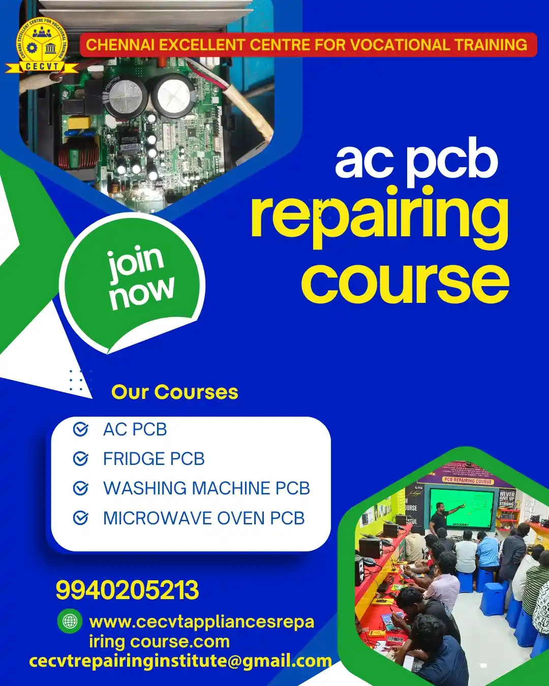 AC PCB Board Mechanic Course in Paschim Medinipur West Bengal