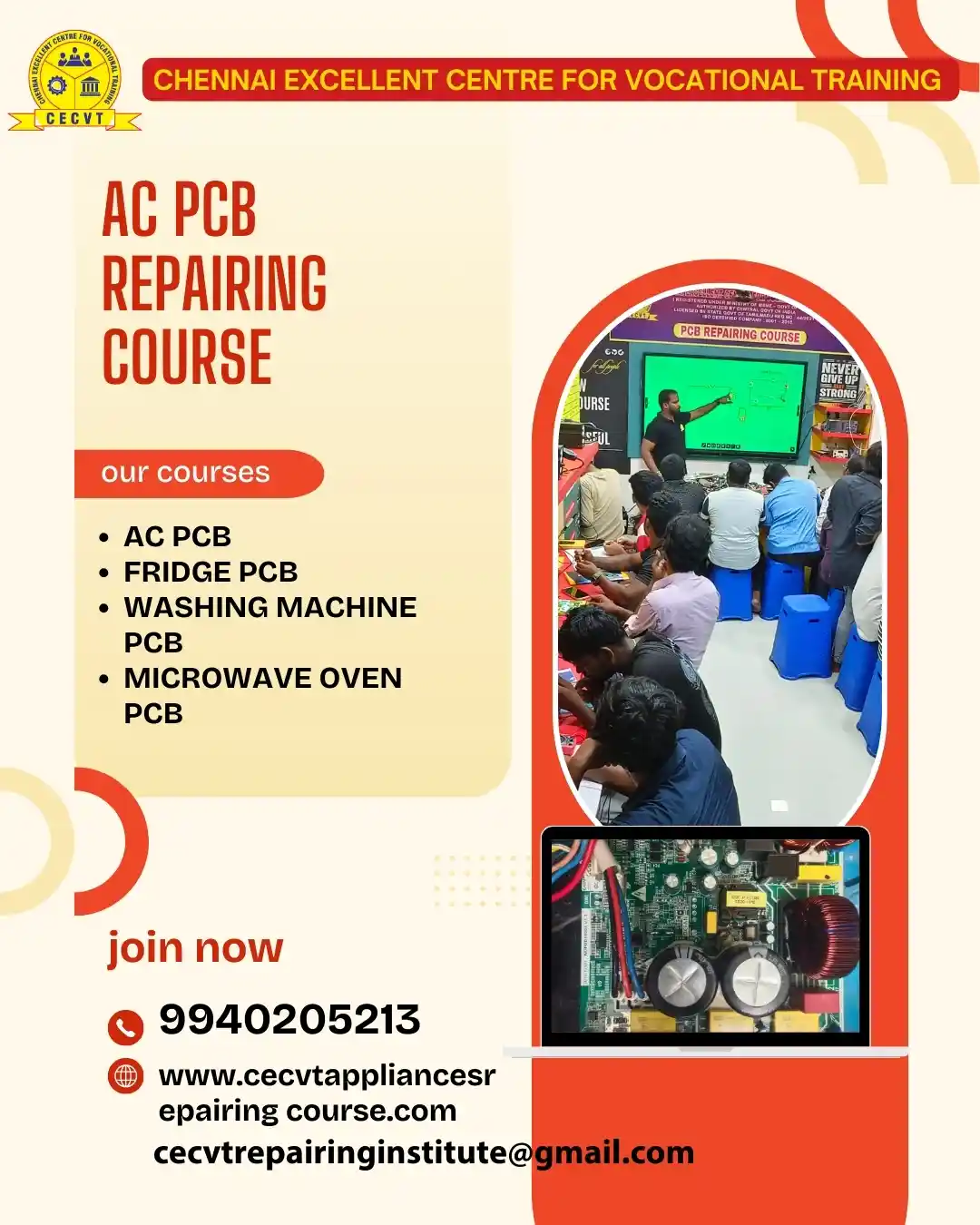 AC PCB Board Mechanic Course in Paschim Medinipur West Bengal
