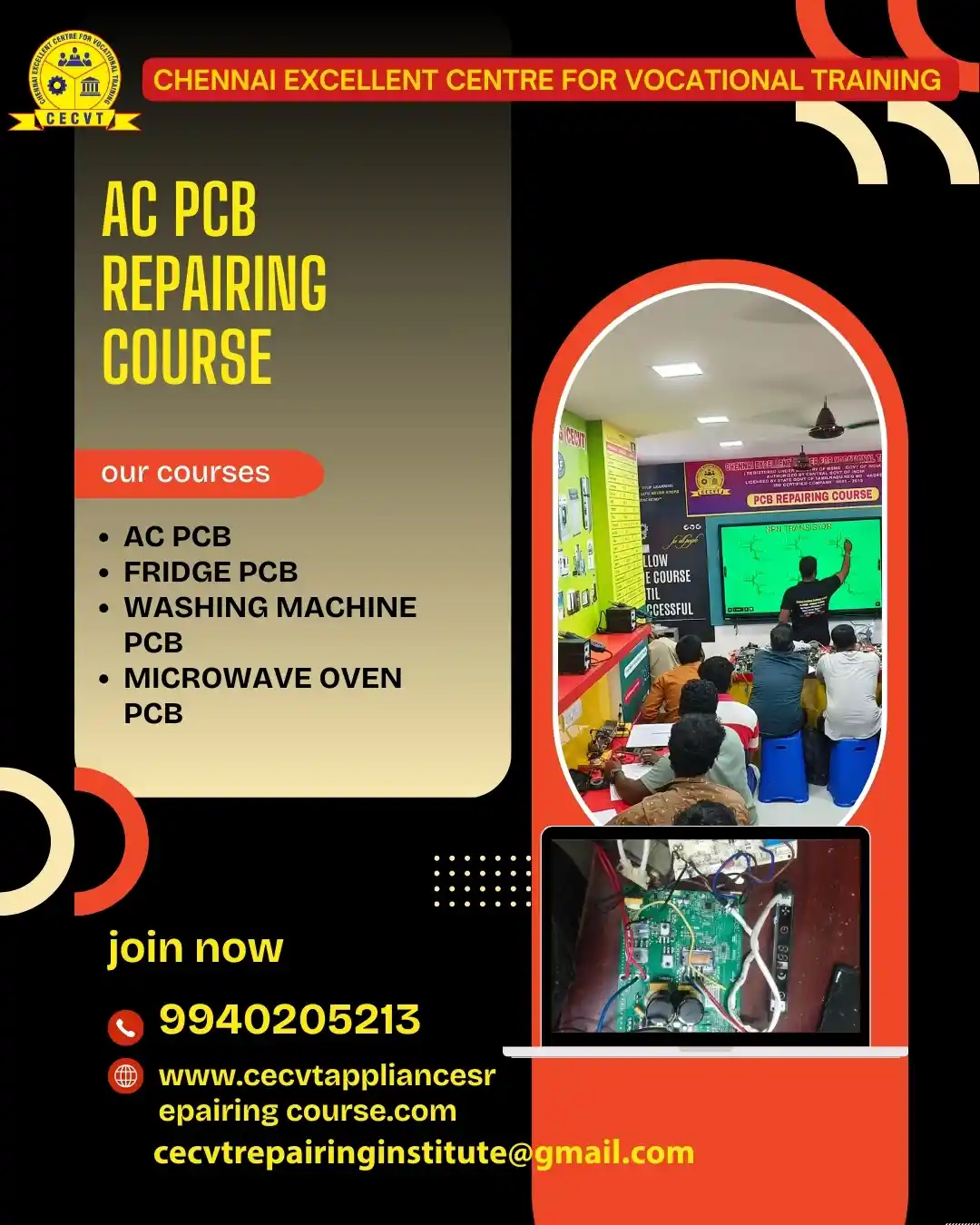 AC PCB Board Mechanic Course in Paschim Medinipur West Bengal