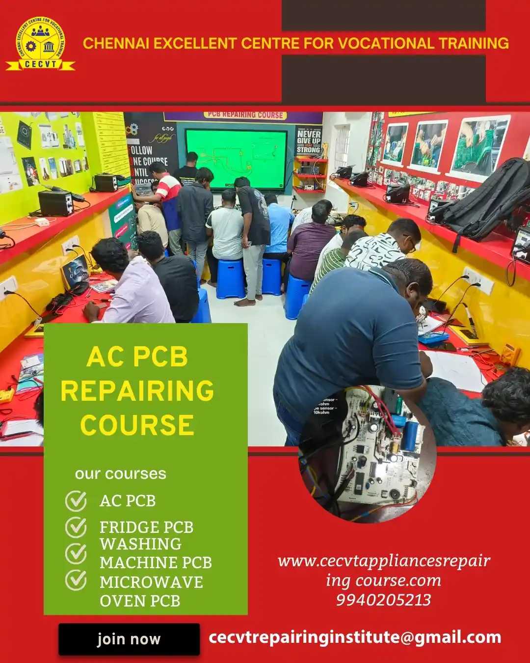 AC PCB Board Mechanic Course in Purulia West Bengal