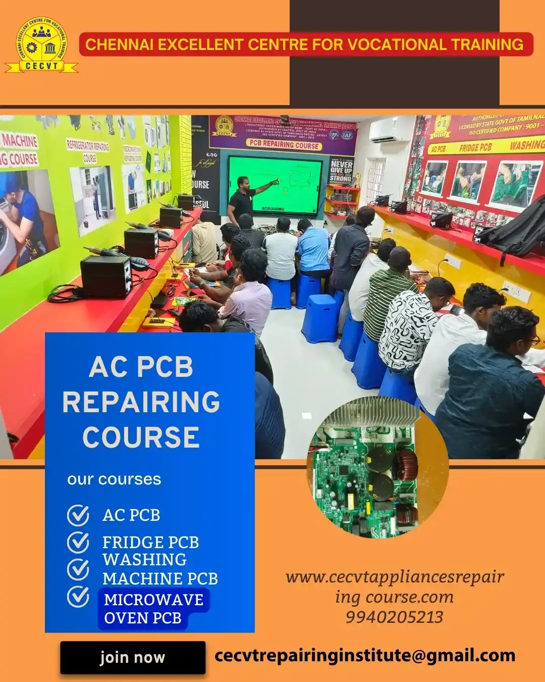 AC PCB Board Mechanic Course in Purulia West Bengal