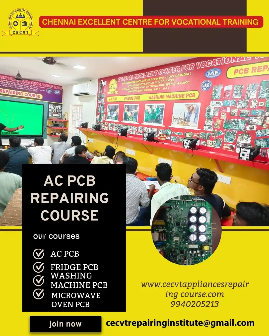 AC PCB Board Mechanic Course in Purulia West Bengal