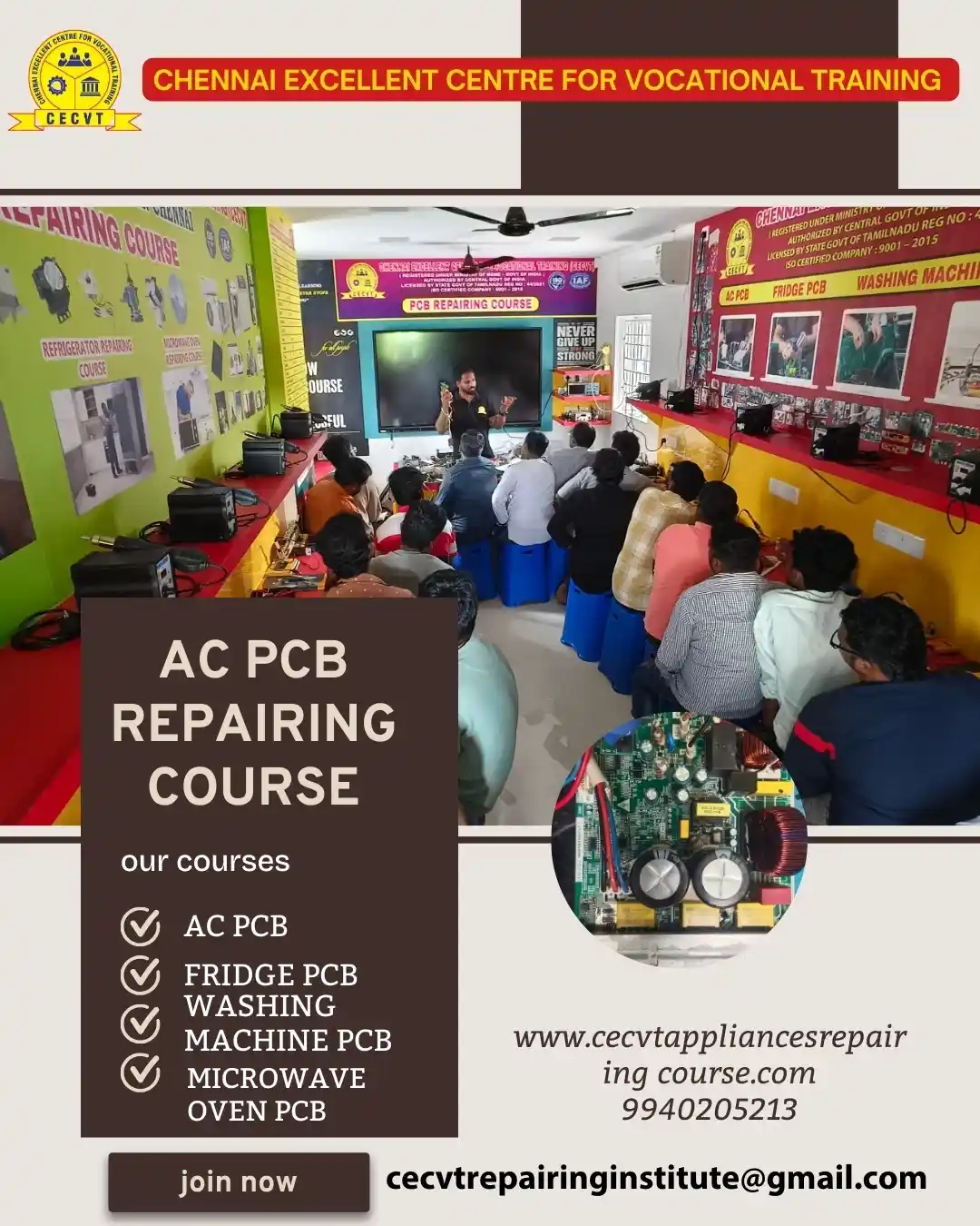 AC PCB Board Mechanic Course in Purulia West Bengal