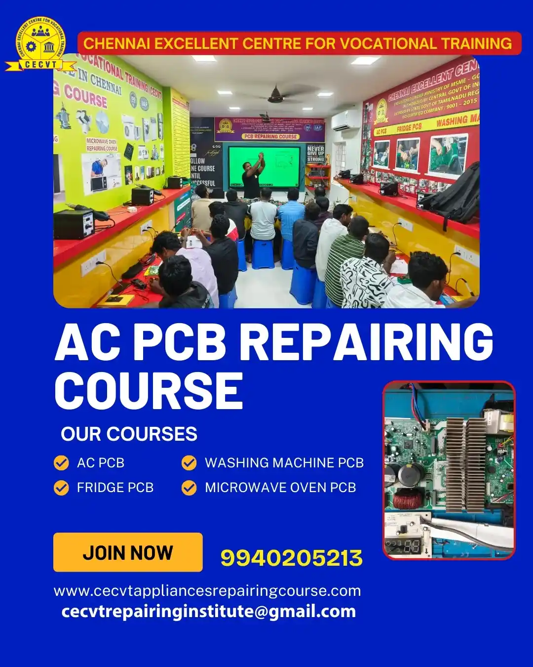 AC PCB Board Mechanic Course in South 24 Parganas West Bengal