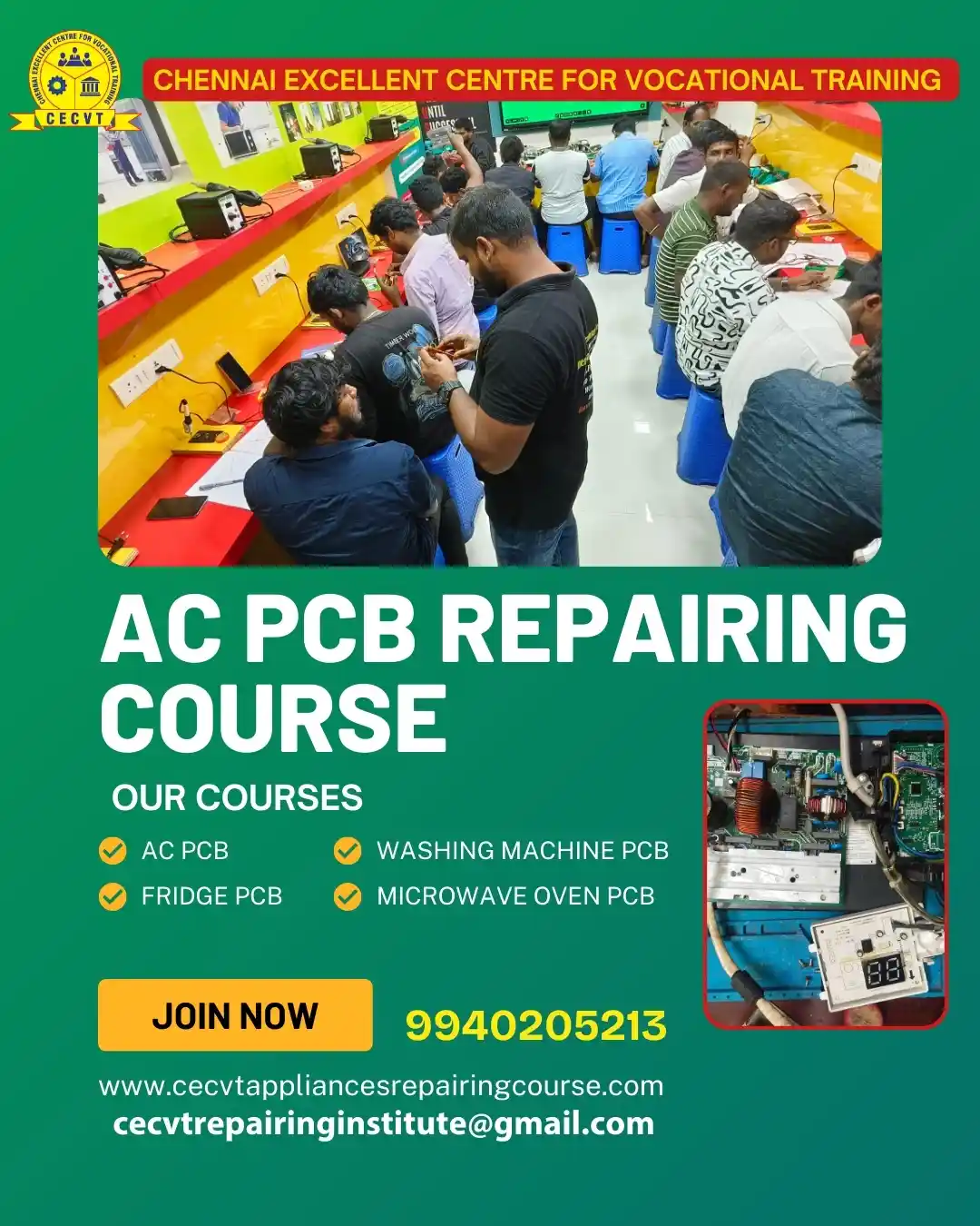AC PCB Board Mechanic Course in South 24 Parganas West Bengal