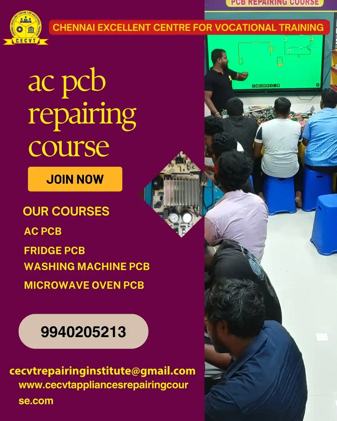 AC PCB Board Mechanic Course in Aligarh Uttar Pradesh