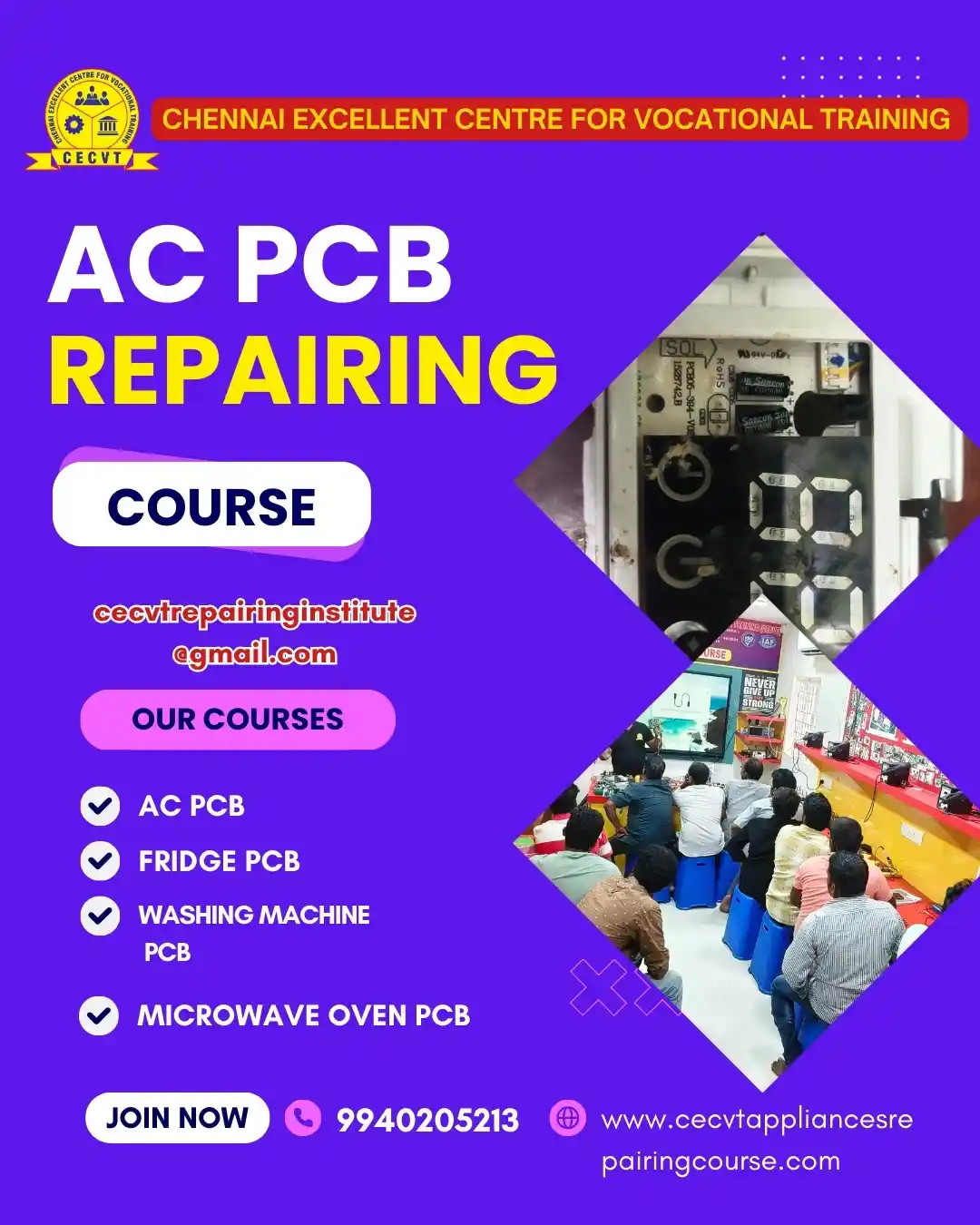 AC PCB Board Mechanic Course in Ganjam Odisha