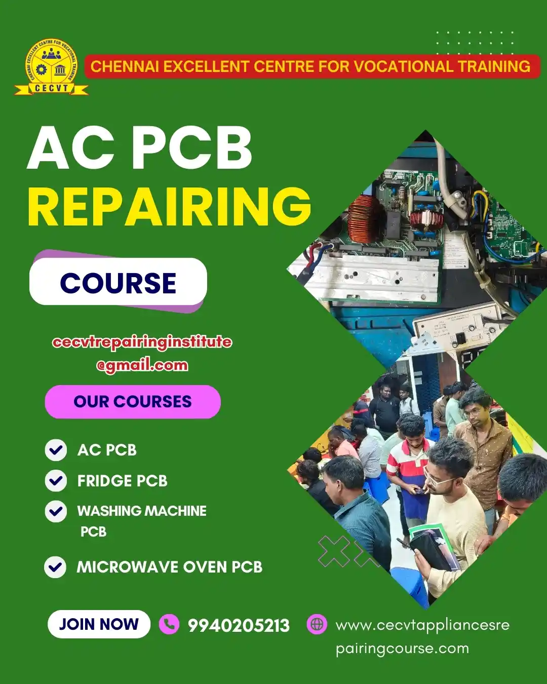 AC PCB Board Mechanic Course in Ganjam Odisha